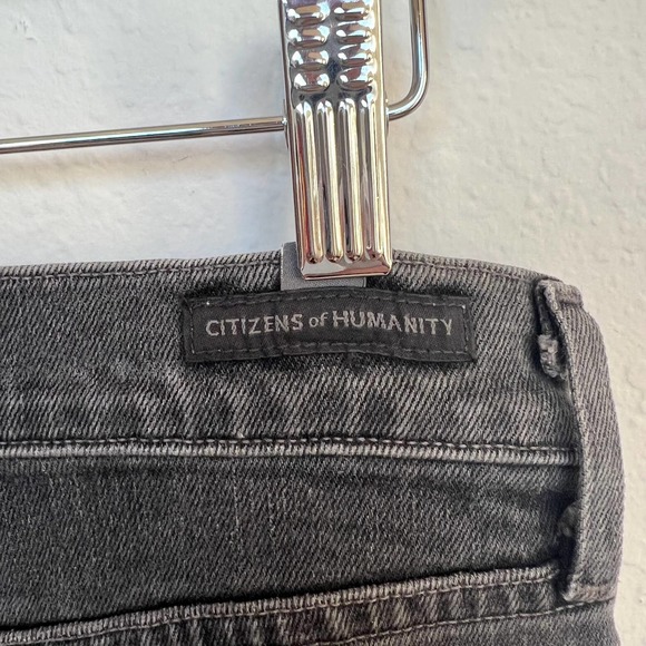 Citizens of Humanity Demy High Rise Cropped Flare Jeans in Date Night Pink Wave - Picture 9 of 12